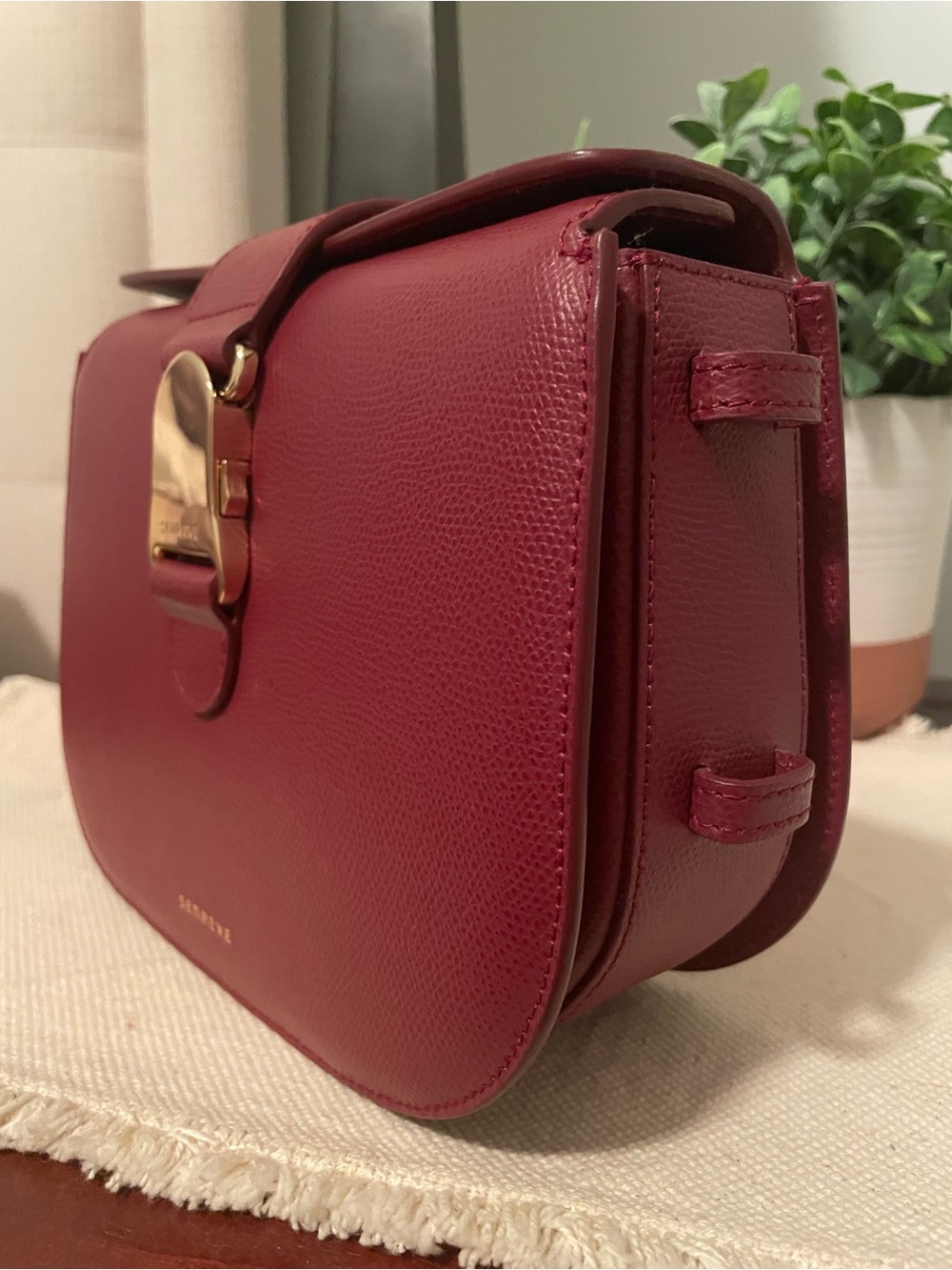Senreve Cadence crossbody Pebbled Merlot - Picture 3 of 11